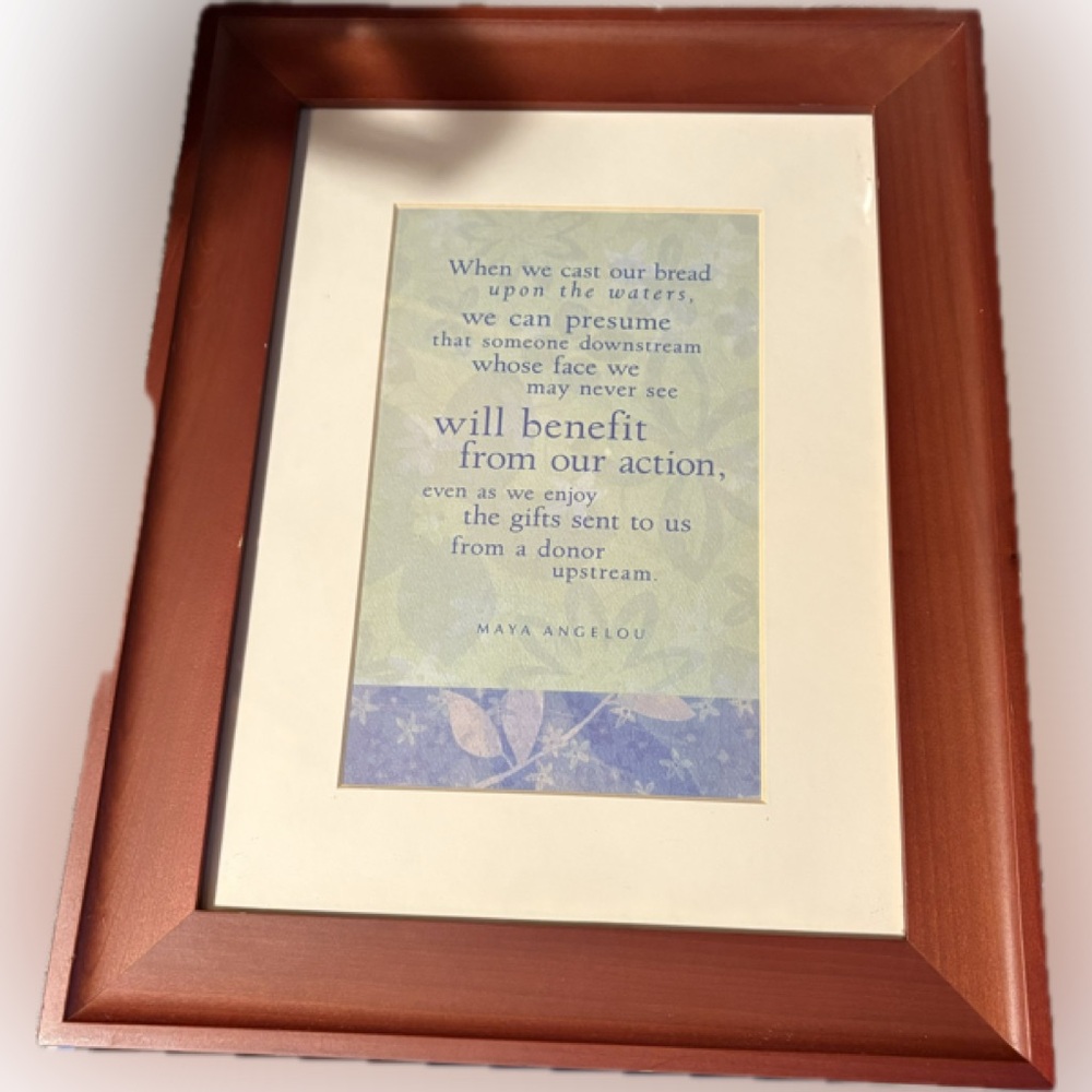 Vintage Hallmark Framed Maya Angelou Quote